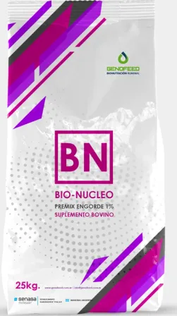 Bolsa de Bio-Núcleo Premix Engorde 1% de Genofeed, 25 kg